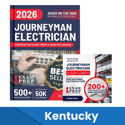 2026 Kentucky Master Electrician Exam Prep and Study Guide + Flash Card Combo: 12 Practice Exams +2 Full Final Exams: Trusted by 50k Electricians