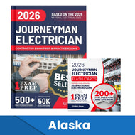 2026 Alaska Journeyman Electrician Exam Prep and Study Guide + Flash Card Combo: 12 Practice Exams +2 Full Final Exams: Trusted by 50k Electricians