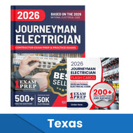 2026 Texas Journeyman Electrician Exam Prep and Study Guide + Flash Card Combo: 12 Practice Exams +2 Full Final Exams: Trusted by 50k Electricians