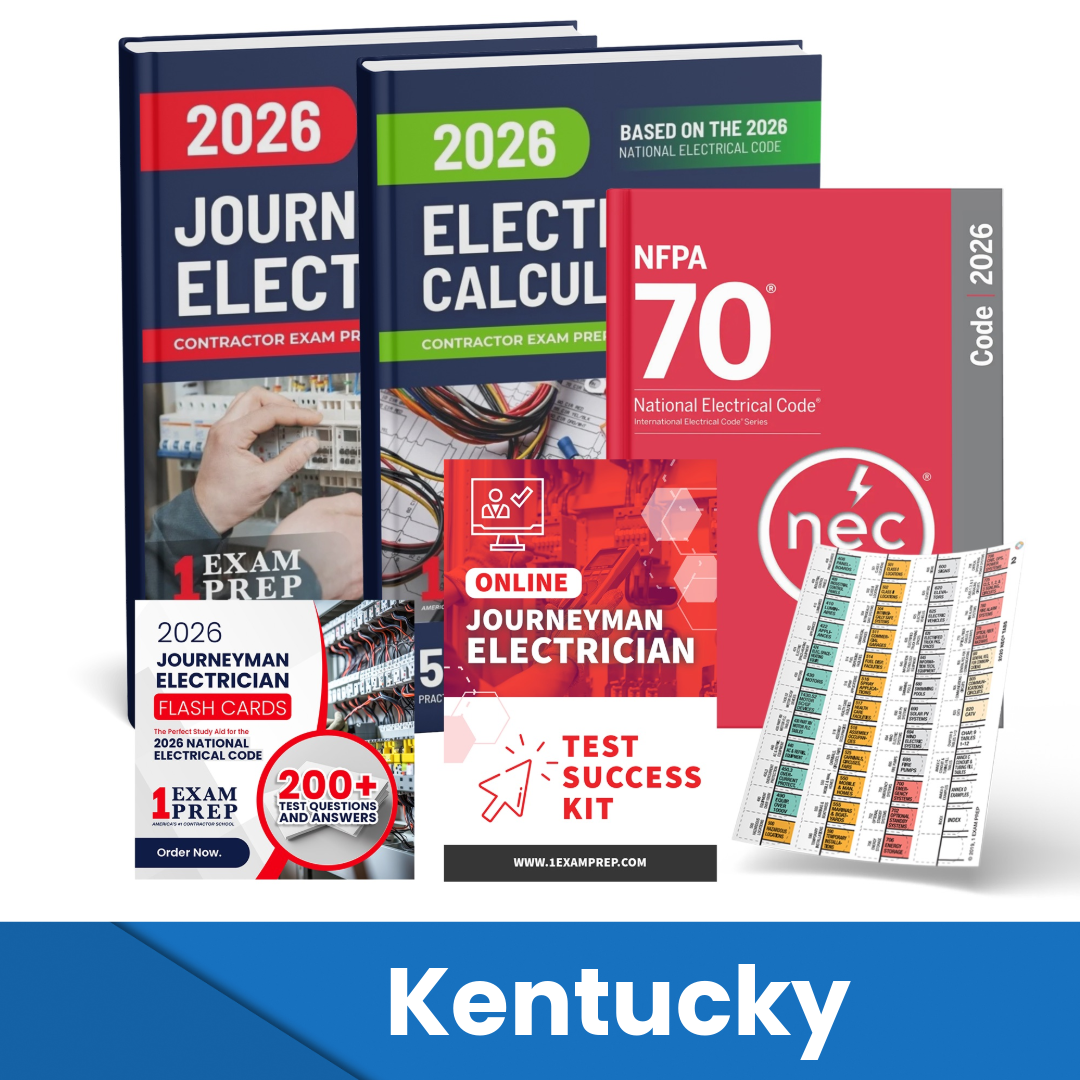2026 Kentucky Journeyman Electrician Exam Prep Study Guides & Code Book Ultimate Combo (Based on the 2026 NEC)