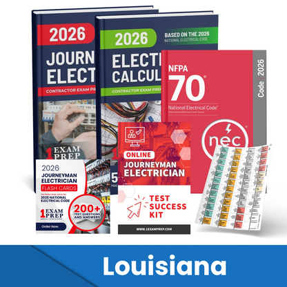 2026 Louisiana Journeyman Electrician Exam Prep Study Guides & Code Book Ultimate Combo (Based on the 2026 NEC)