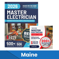 2026 Maine Master Electrician Exam Prep and Study Guide + Flash Card Combo: 12 Practice Exams +2 Full Final Exams: Trusted by 50k Electricians