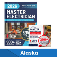 2026 Alaska Master Electrician Exam Prep and Study Guide + Flash Card Combo: 12 Practice Exams +2 Full Final Exams: Trusted by 50k Electricians