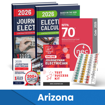 2026 Arizona Journeyman Electrician Exam Prep Study Guides & Code Book Ultimate Combo (Based on the 2026 NEC)