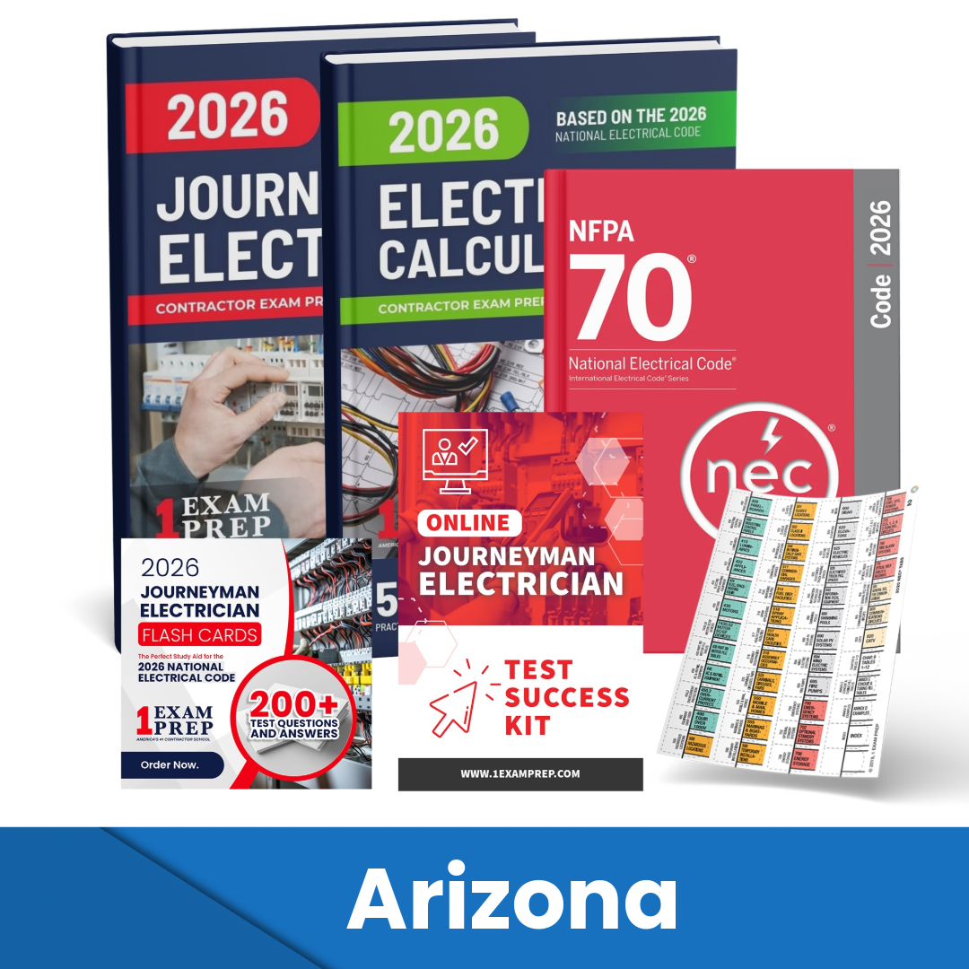 2026 Arizona Journeyman Electrician Exam Prep Study Guides & Code Book Ultimate Combo (Based on the 2026 NEC)