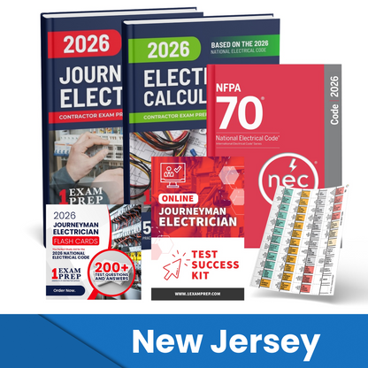 2026 New Jersey Journeyman Electrician Exam Prep Study Guides & Code Book Ultimate Combo (Based on the 2026 NEC)