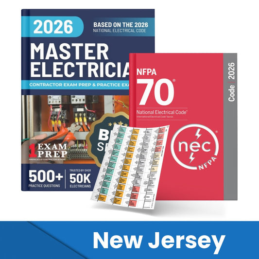 2026 New Jersey Master Electrician Study Guide & National Electrical Code Combo with Tabs (Based on the 2026 NEC)