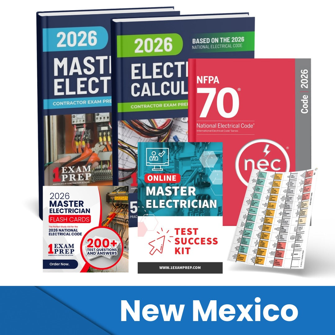 2026 New Mexico Master Electrician Exam Prep Study Guides & Code Book Ultimate Combo (Based on the 2026 NEC)