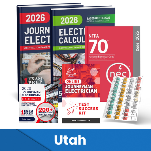 2026 Utah Journeyman Electrician Exam Prep Study Guides & Code Book Ultimate Combo (Based on the 2026 NEC)