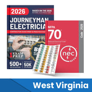 2026 West Virginia Journeyman Electrician Study Guide & National Electrical Code Combo with Tabs (Based on the 2026 NEC)