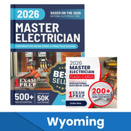2026 Wyoming Master Electrician Exam Prep and Study Guide + Flash Card Combo: 12 Practice Exams +2 Full Final Exams: Trusted by 50k Electricians