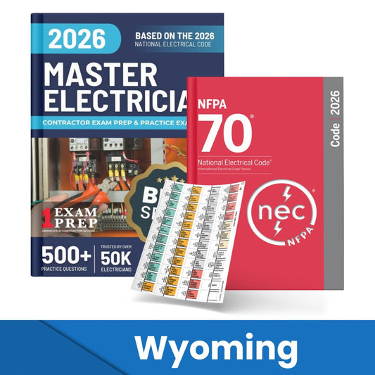 2026 Wyoming Master Electrician Study Guide & National Electrical Code Combo with Tabs (Based on the 2026 NEC)
