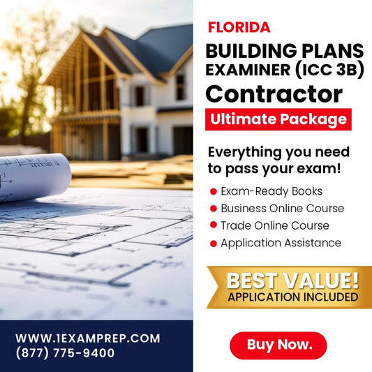 Florida Building Plans Examiner (ICC 3B) Ultimate Exam Prep Rental Package