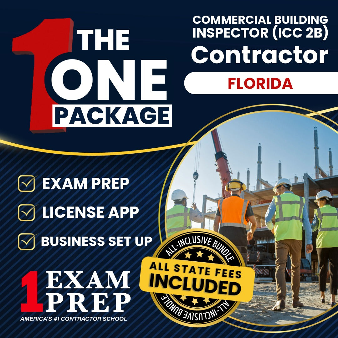 The 1 Package: All-Inclusive Florida Commercial Building Inspector (ICC 2B) Exam, Licensing & Business Setup Solution