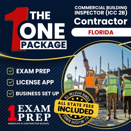 The 1 Package: All-Inclusive Florida Commercial Building Inspector (ICC 2B) Exam, Licensing & Business Setup Solution