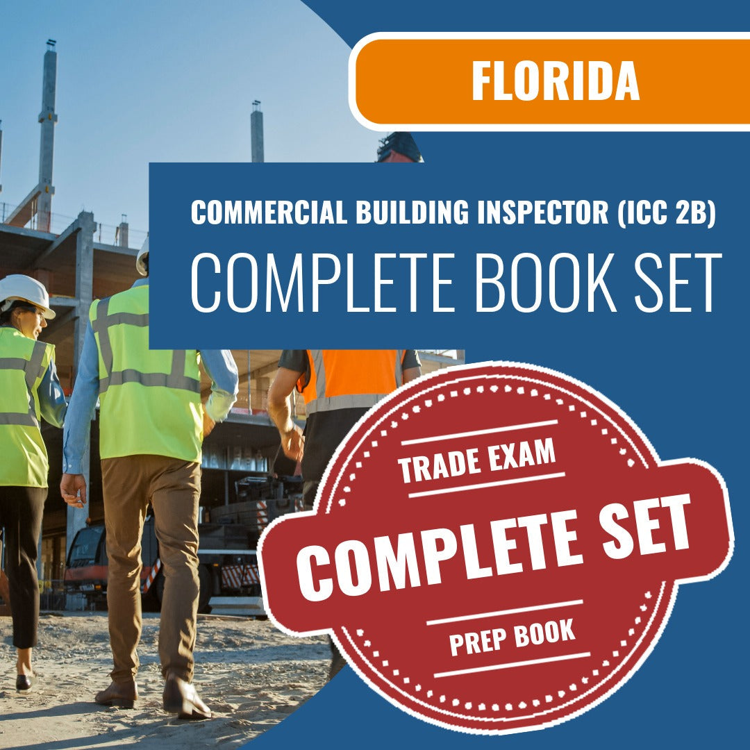Florida Commercial Building Inspector ( ICC 2B )Exam Book Package