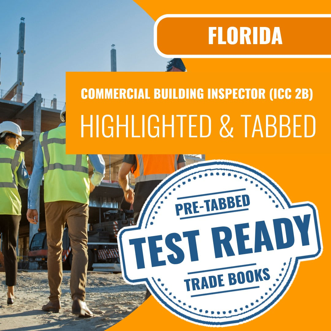 Florida Commercial Building Inspector (ICC 2B) Highlighted & Tabbed Book Package