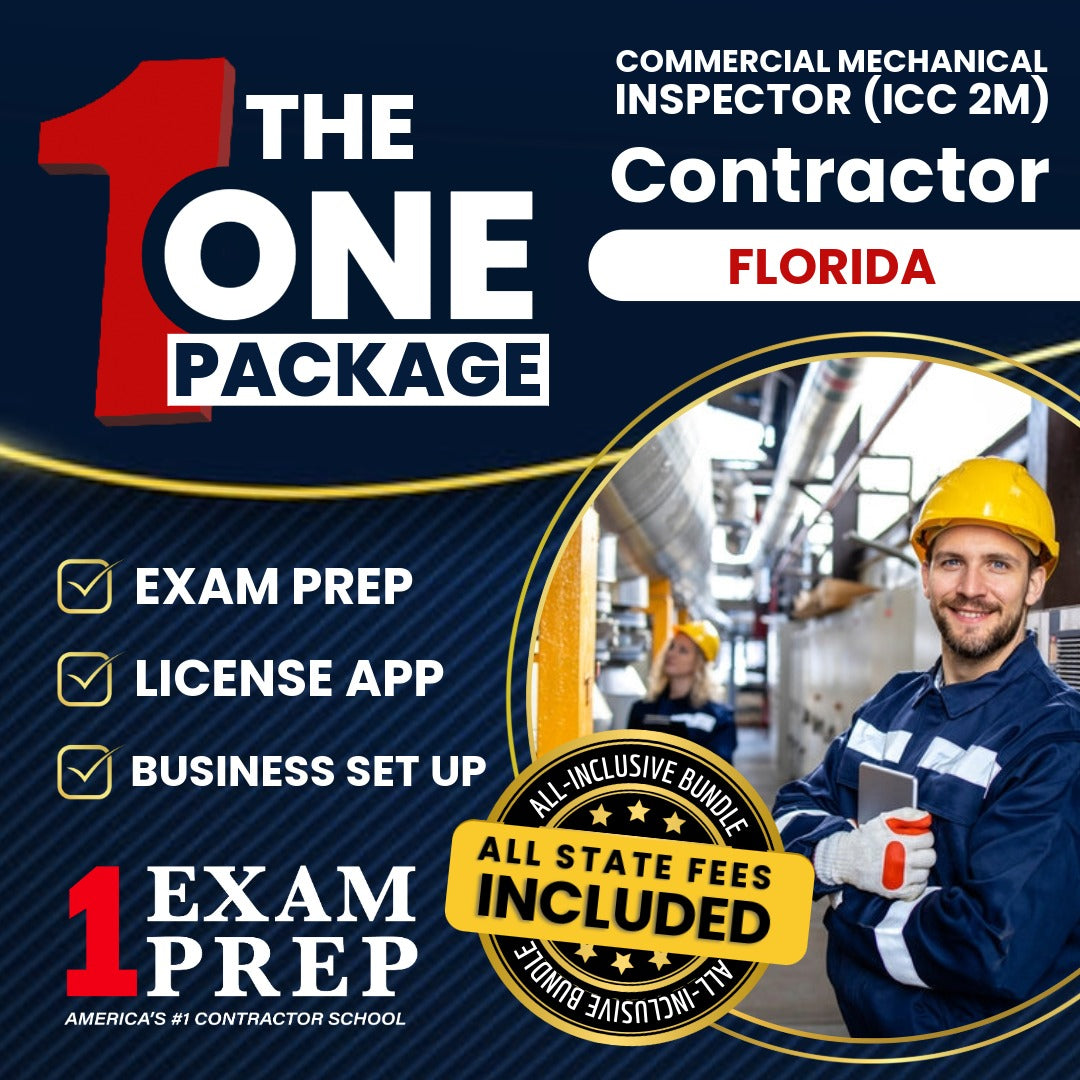 
The 1 Package: All-Inclusive Florida Commercial Mechanical Inspector (ICC 2M) Exam, Licensing & Business Setup Solution
