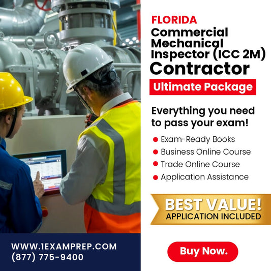 Florida Commercial Mechanical Inspector (ICC 2M) Ultimate Exam Prep Rental Package
