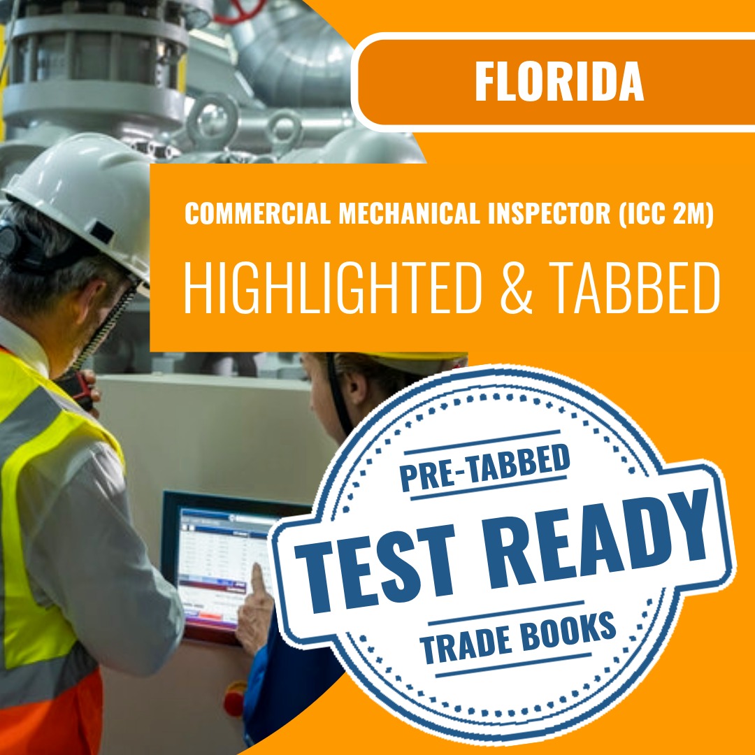 Florida Commercial Mechanical Inspector (ICC 2M) Highlighted & Tabbed Book Package