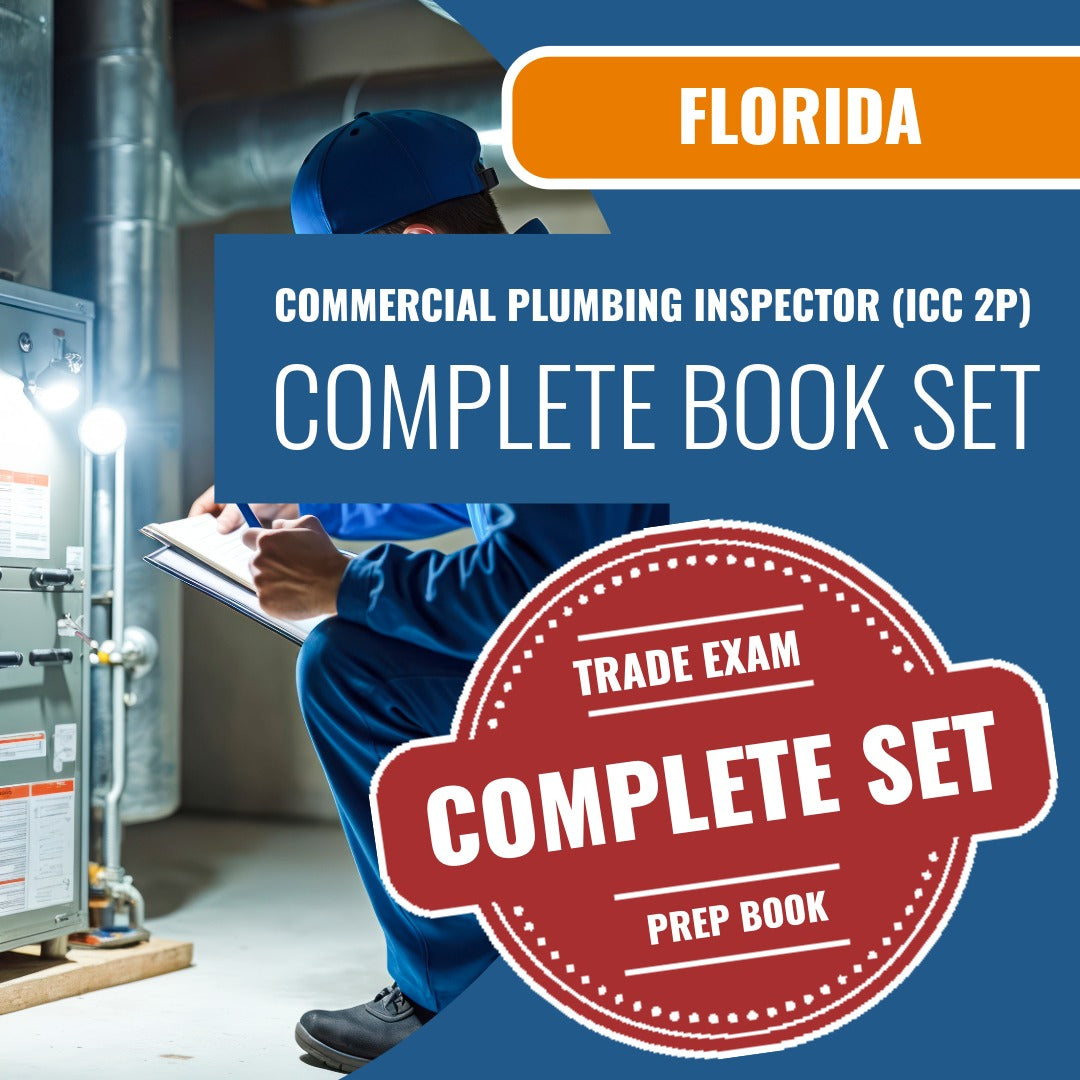 Florida Commercial Plumbing Inspector (ICC 2P) Exam Book Package