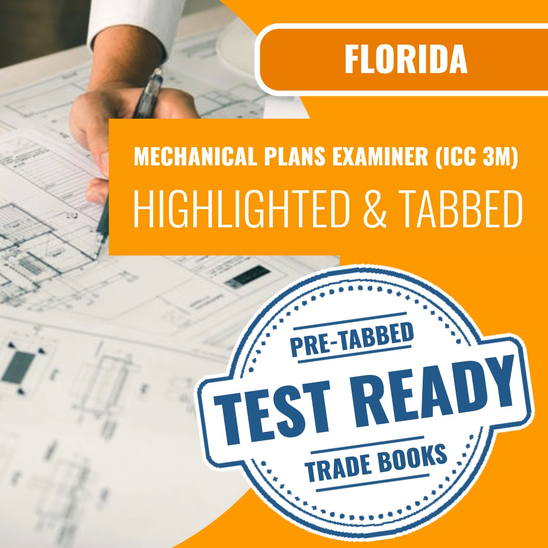 Florida Mechanical Plans Examiner (ICC 3M) Highlighted & Tabbed Book Package