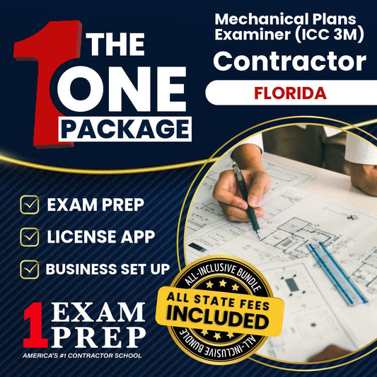 The 1 Package: All-Inclusive Florida Mechanical Plans Examiner (ICC 3M) Exam, Licensing & Business Setup Solution