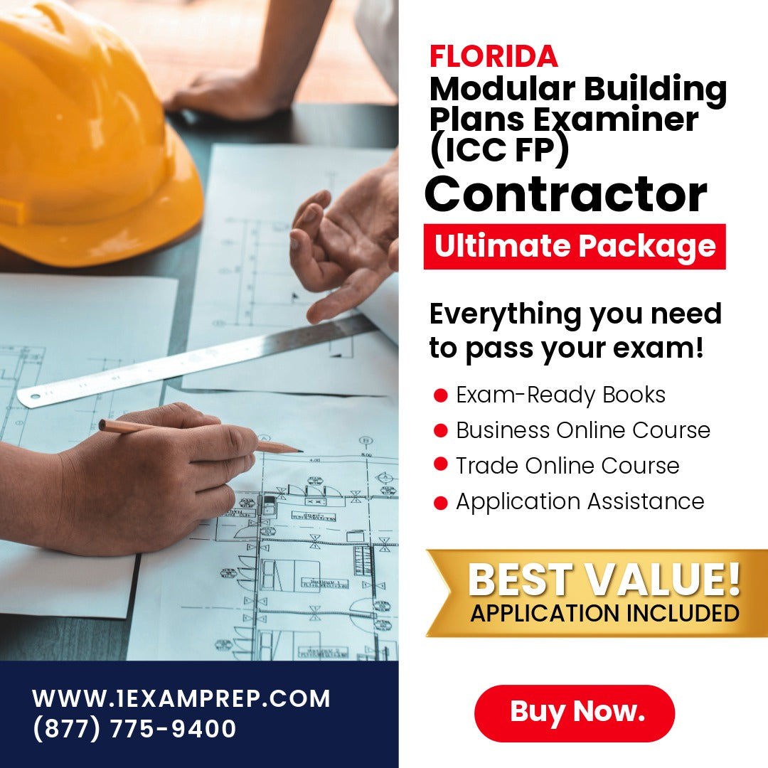 Florida Modular Building Plans Examiner (ICC FP) Ultimate Exam Prep Rental Package
