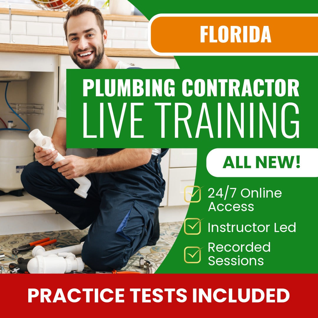 Florida Plumbing Contractor Exam Prep - Live Virtual + Self Study Training
