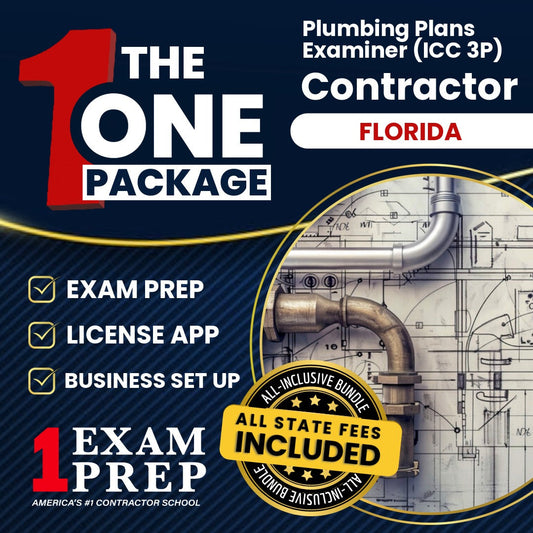 The 1 Package: All-Inclusive Florida Plumbing Plans Examiner (ICC 3P) Exam, Licensing & Business Setup Solution