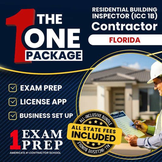 The 1 Package: All-Inclusive Florida Residential Building Inspector (ICC 1B) Exam, Licensing & Business Setup Solution