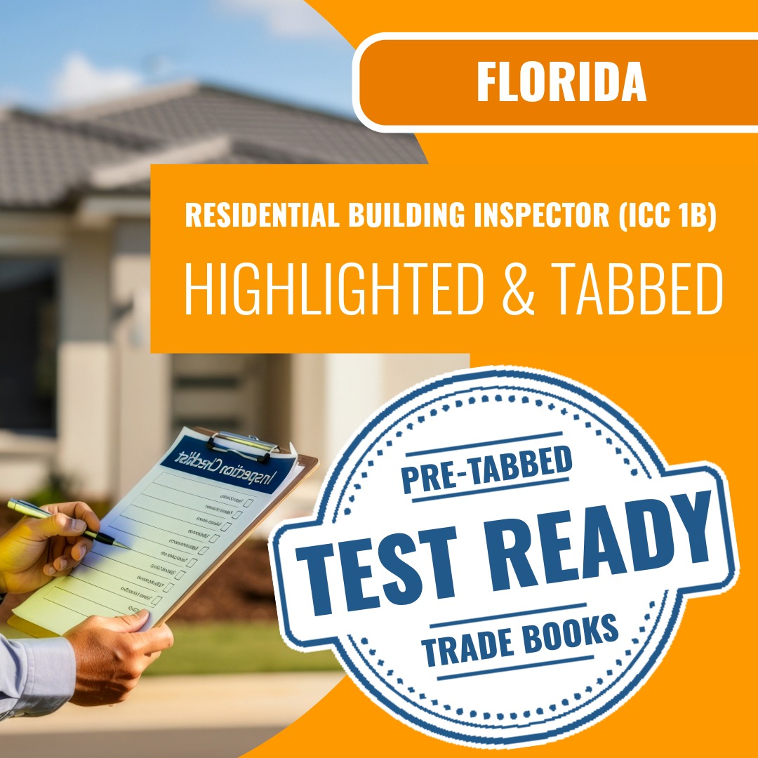 Florida Residential Building Inspector (ICC 1B) Highlighted & Tabbed Book Package