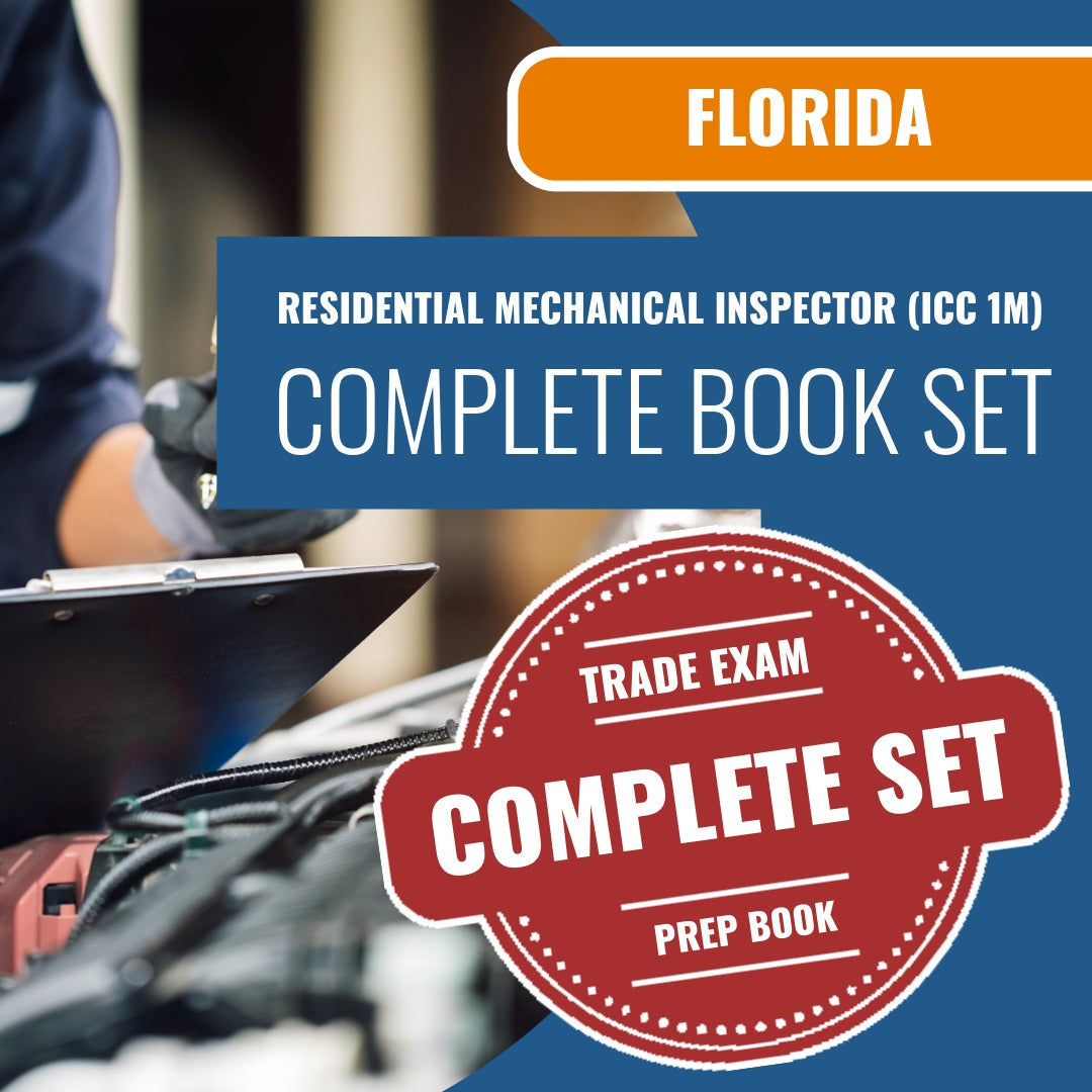 Florida Residential Mechanical Inspector (ICC 1M) Exam Book Package
