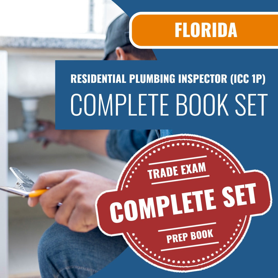 Florida Residential Plumbing Inspector (ICC 1P) Exam Book Package