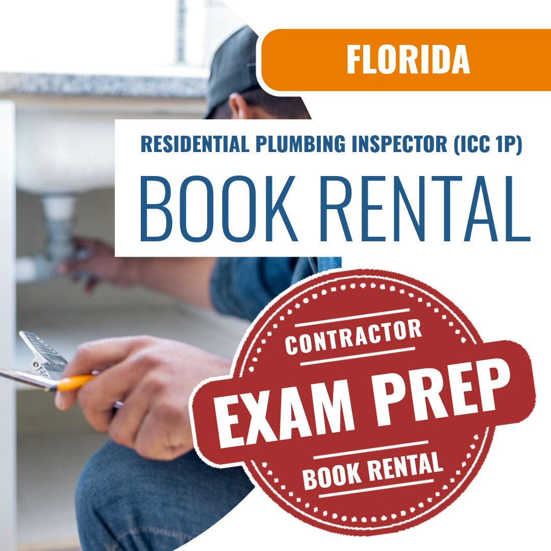 Florida Residential Plumbing Inspector (ICC 1P) - Books & Courses Rental Package