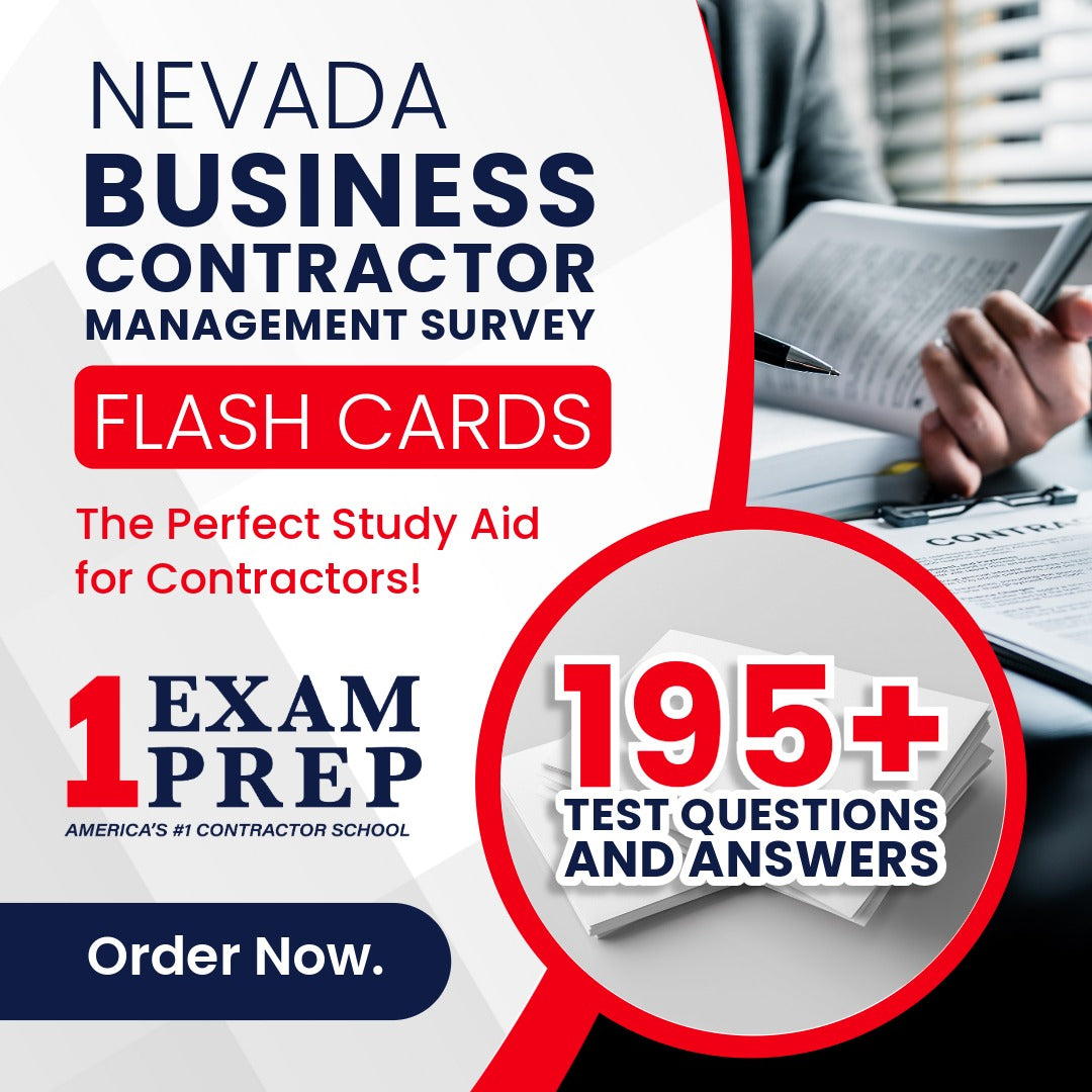Nevada Business Contractor Management Survey Exam Prep Study Flash Cards