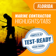 Florida Marine Specialty Contractor Exam Complete Book Set - Trade Books - Highlighted & Tabbed