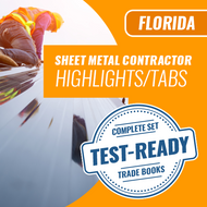 Florida Sheet Metal Contractor Exam Complete Book Set - Trade Books - Highlighted and Tabbed