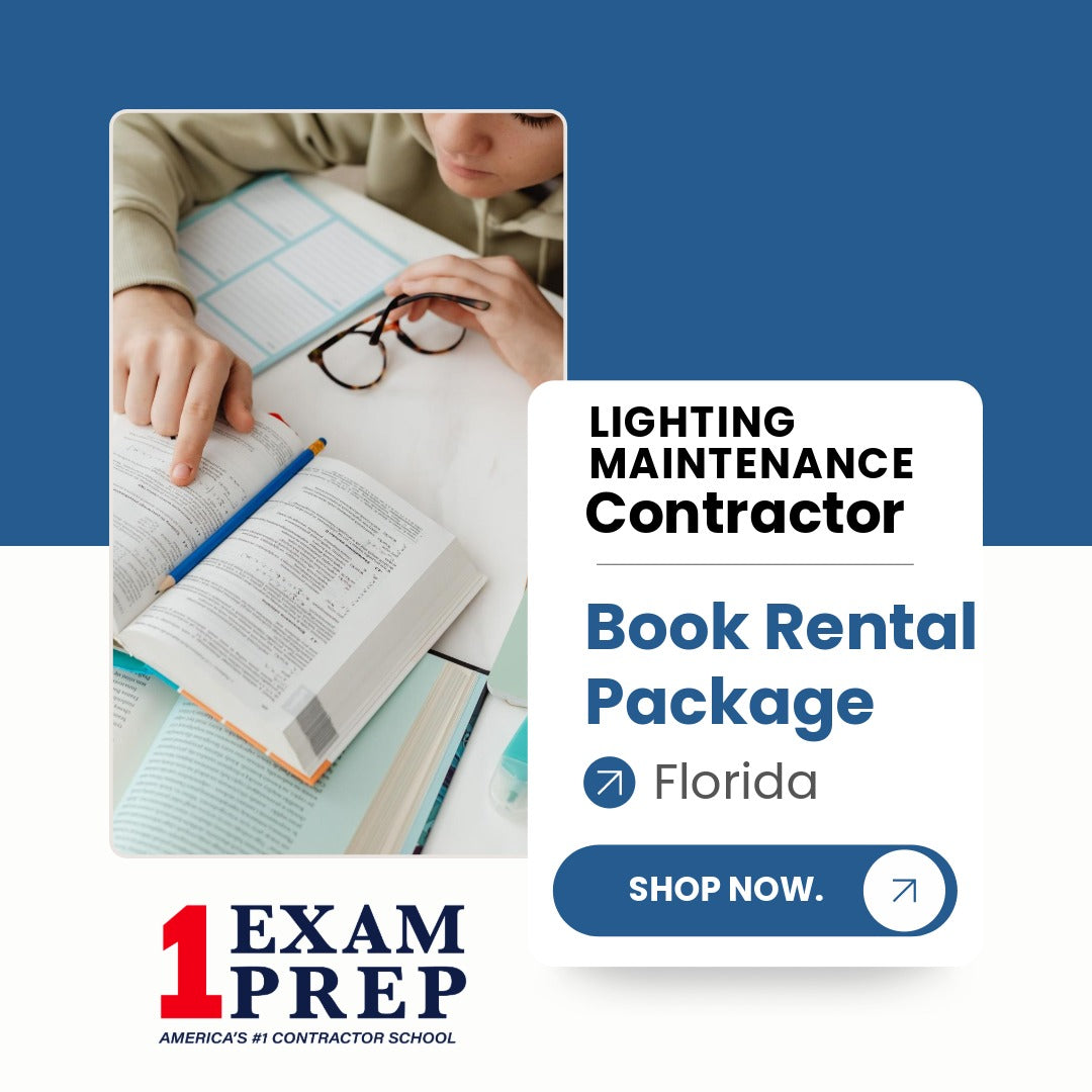 Florida Lighting Maintenance Contractor Exam Book Rental Package