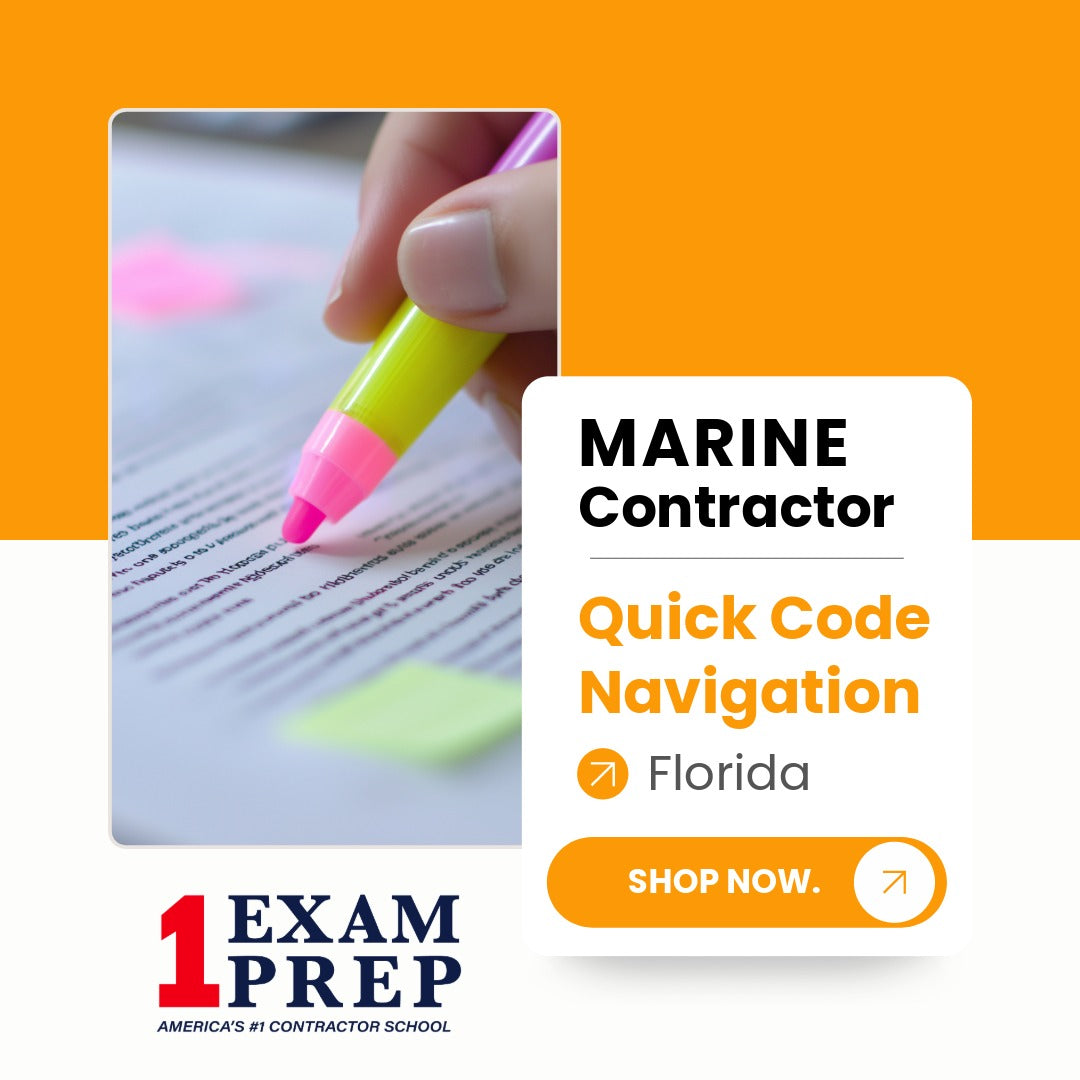 Florida Marine Contractor Exam Quick Code Navigation Tabs
