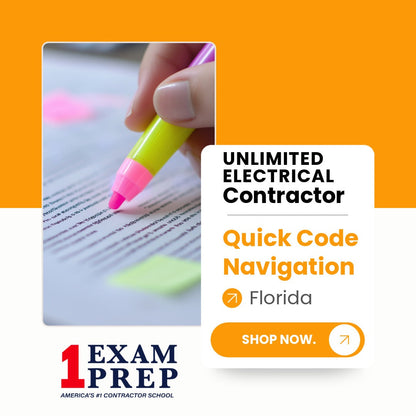 Florida Unlimited Electrical Contractor Exam Quick Code Navigation Tabs