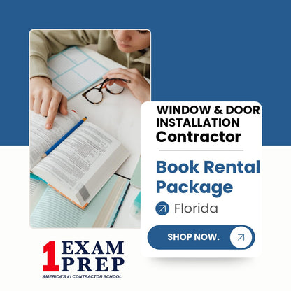 Florida Window and Door Installation Specialty Contractor Exam Book Rental Package