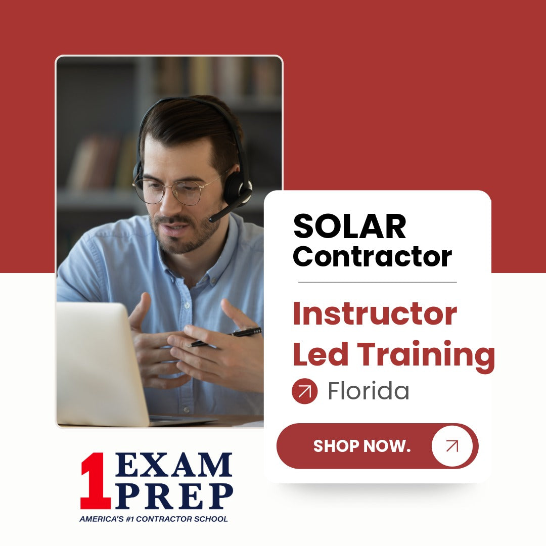 Florida Solar Contractor Exam Instructor Led Training