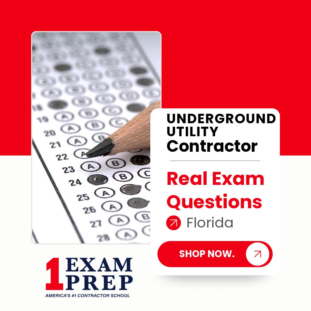 Florida Underground Utility Contractor Exam Real Exam Questions