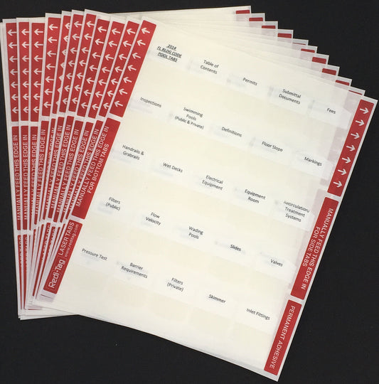 Florida Residential Pool Contractor Exam; Pre-Printed Tabs (Tabs Only)