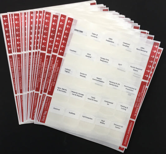Florida Residential Contractor Exam; Pre-Printed Tabs (Tabs Only)