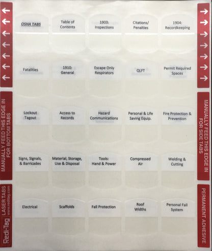 Florida Residential Contractor Exam; Pre-Printed Tabs (Tabs Only)