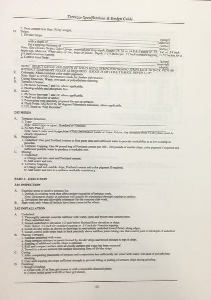 Terrazzo Specifications and Design Guide, 1999