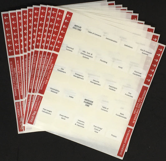 Florida Plumbing Contractor Exam Book; Pre-Printed Tabs (Tabs Only)