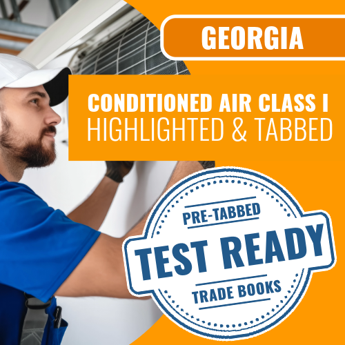 Georgia Conditioned Air Class I (Restricted) Contractor Highlighted & Tabbed Book Package